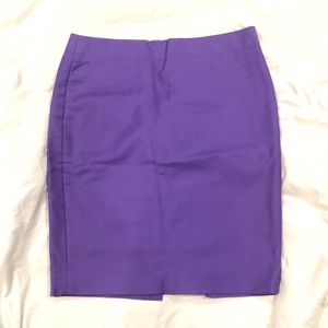Purple J Crew pencil skirt.